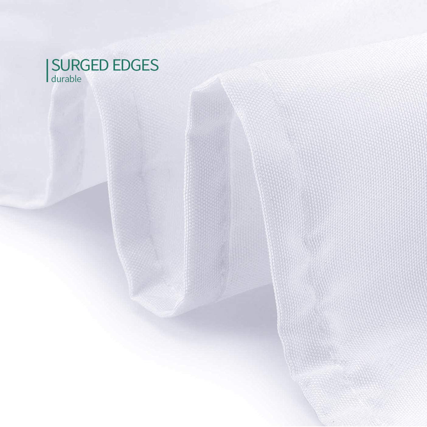Surmente Tablecloth 70 Inch Round Polyester Table Cloth For Weddings, Banquets, Or Restaurants (White)